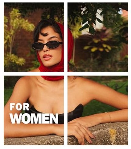 Vanlinker oval sunglasses